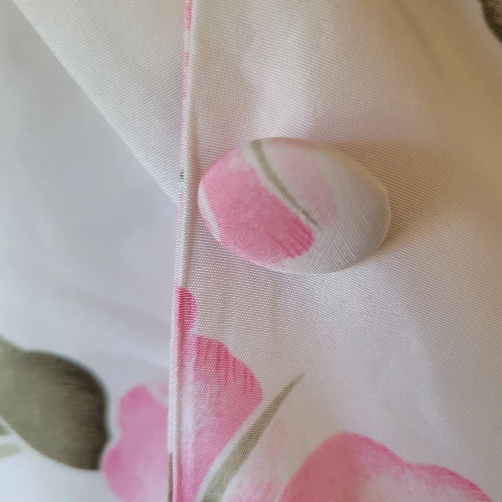 Chic Floral Blazer - Pink and White